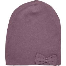 Racing Kids Windproof Cotton Beanie with Bow - Dusty Purple (505055 -79)