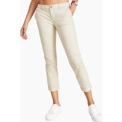 Tommy Hilfiger Flex Hampton Cuffed Chino Straight Leg Pants - Khaki