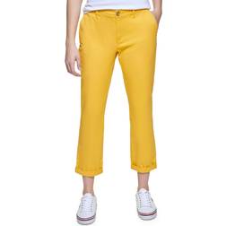 Tommy Hilfiger Flex Hampton Cuffed Chino Straight Leg Pants - Deep Maize