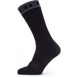 Sealskinz Waterproof Warm Weather Mid Length Sock - Black/Grey