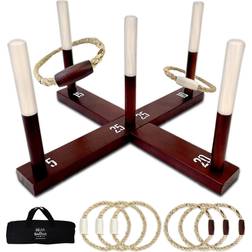 Swooc Games Rustic Ring Toss Outdoor Game