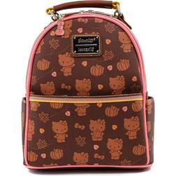 Loungefly Hello Kitty Pumpkin Spice Aop Mini Convertible Backpack - Brown