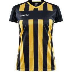 Craft Progress 2.0 Stripe Jersey T-shirt Women - Black/Sweden Yellow