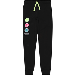 Under Armour Boy's Rival Fleece Anaml Joggers - Black/White (1370204-001)