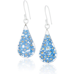 Everlasting Flowers Enchanted Memories Earrings - Silver/Blue