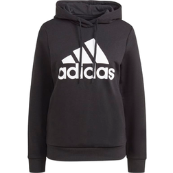 adidas Women's Loungewear Essentials Logo Fleece Hoodie - Black/White