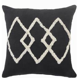 LR Home Tufted Diamond Complete Decoration Pillows Black, White (50.8x50.8cm)