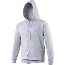 AWDis Plain Hooded Full Zip Hoodie - Ash