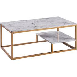 Teamson Home Versanora Marmo Artificial Marm/Brass Soffbord 50.8x102.2cm