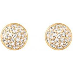 Ole Lynggaard Lotus Stud Earrings - Gold/Diamonds