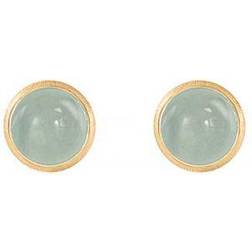 Ole Lynggaard Lotus Stud Earrings - Gold/Moonstone