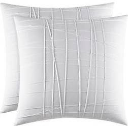 City Scene Variegated Pleats Pillow Case White (66.04x66.04)