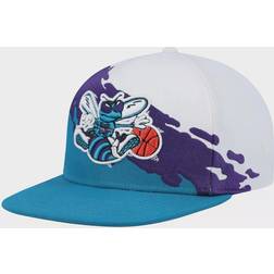 Mitchell & Ness Charlotte Hornets Hardwood Classics Paintbrush Snapback Cap Sr