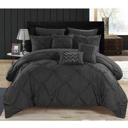 Chic Home Design Valentina Bed Linen Black (274.32x228.6cm)