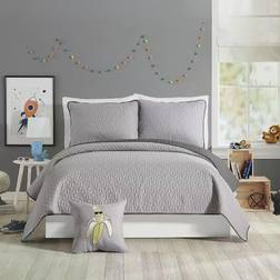 Urban Playground Coty Grey Full Queen Quilt Set 3 Piece Quilts Gray