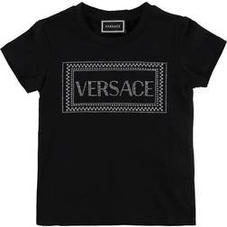 Versace Logo T-shirt - Black/White (YC000140-YA008)