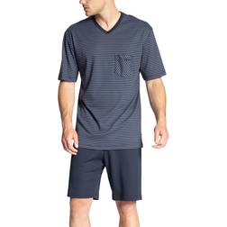 Calida Relax Streamline Short Pyjama - Blue