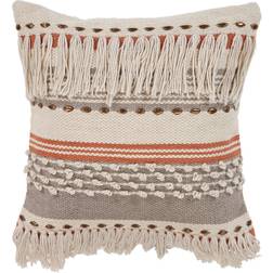 LR Home Chic Fringe Complete Decoration Pillows Beige (45.72x45.72cm)