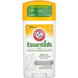 Arm & Hammer Essentials with Natural Deodorizers Unscented Deo Stick 2.5oz