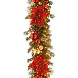 National Tree Company Home for the Holidays Pre Lit Christmas Garland Pre Strung with Clear Lights Decoration 6"