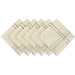 Zingz & Thingz French Striped Cloth Napkin Grey, Beige (50.8x50.8cm)