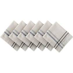 Zingz & Thingz French Striped Cloth Napkin White (50.8x50.8cm)