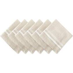 Zingz & Thingz French Striped Cloth Napkin White (50.8x50.8cm)