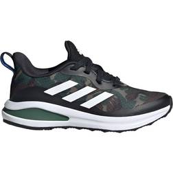 Adidas Kid's FortaRun Lace - Core Black/Cloud White/Green Oxide