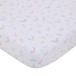 NoJo Rainbow & Unicorn Whimsy Fitted Crib Sheet 28x52"