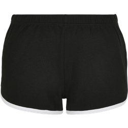 Urban Classics Women's Organic Interlock Retro Hotpants - Black/White