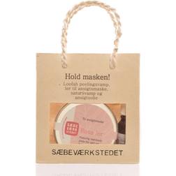 Sæbeværkstedet hold masken gavepose med rosa ler