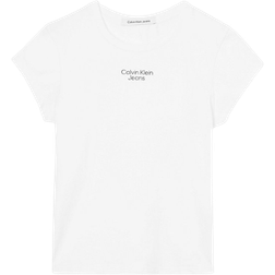 Calvin Klein Slim Cotton Stretch Logo T-shirt - Bright White