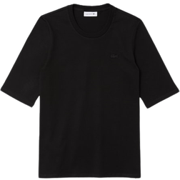 Lacoste Women’s Crew Neck Cotton T-shirt - Black