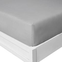 Nautica Solid 180-Thread-Count Bed Sheet Grey (203.2x99.06cm)