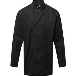 Premier Coolchecker Long Sleeved Chef Jacket - Black