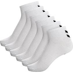 Hummel Mid Cut Socks 6-pack - White