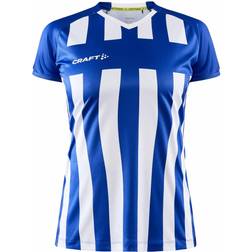 Craft Progress 2.0 Stripe Jersey T-shirt Women - Club Cobolt/White