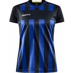 Craft Progress 2.0 Stripe Jersey T-shirt Women - Black/Club Cobolt