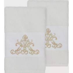 Linum Home Textiles Scarlet Embellished Guest Towel White (76.2x40.64)