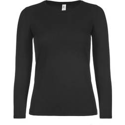 B&C Collection Women's E150 Long Sleeve T-shirt - Black