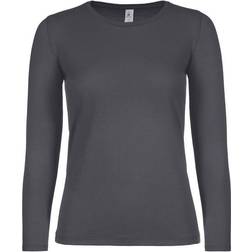 B&C Collection Women's E150 Long Sleeve T-shirt - Dark Grey