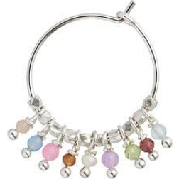 Stine A Petit Rainbow Hoop Earrings - Silver/Multicolour