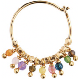 Stine A Petit Rainbow Hoop Earrings - Gold/Multicolour