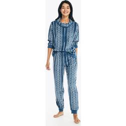 Nautica Cable-Knit Pajama Set Sapphire/Pitch