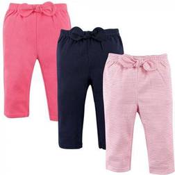 Hudson Baby 3-Pack Polka Dot Ruffle Pants Pink/black