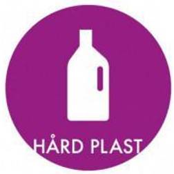 Diverse Piktogram til affaldssortering, hård plast, rund