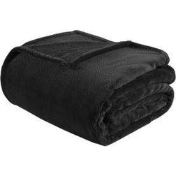 Intelligent Design Microlight Plush Blankets Black (233.68x228.6cm)