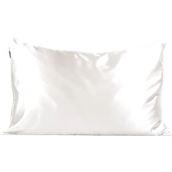 Kitsch Satin Funda de almohada Blanco (66.04x48.26cm)