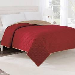 Martex Reversible Coverlet Duvet Brown, Red (264.16x228.6cm)
