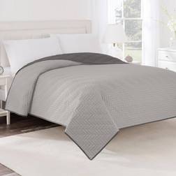 Martex Reversible Coverlet Duvet Grey (264.16x228.6cm)